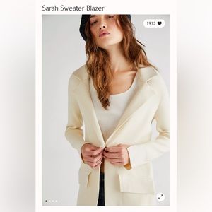 Free people Sarah sweater blazer size S in ivory